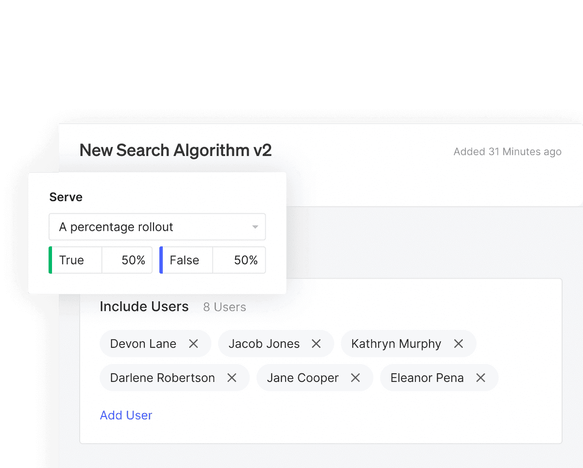 Running an experiment in LaunchDarkly.
